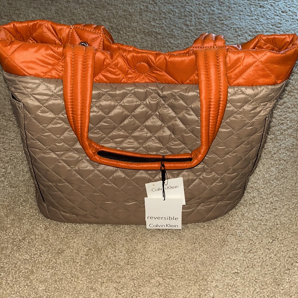NWT Calvin Klein reversible tote bag
